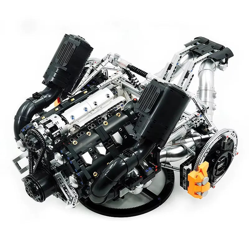 Functional 5L V8 Engine & Powertrain - Building Blocks Set | Power Brickz