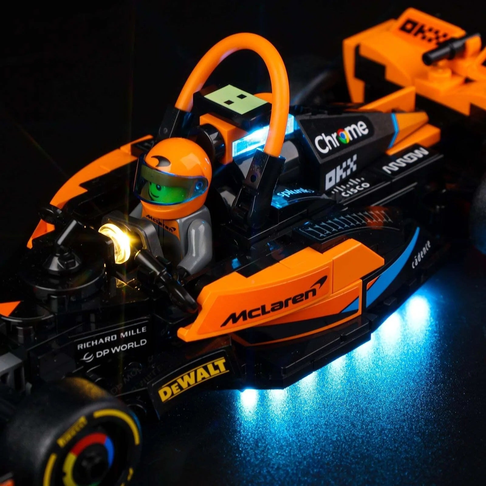 2023 Mclaren Formula 1 Race Car 76919 LED Light Kit – Building Block Lighting | Power Brickz™