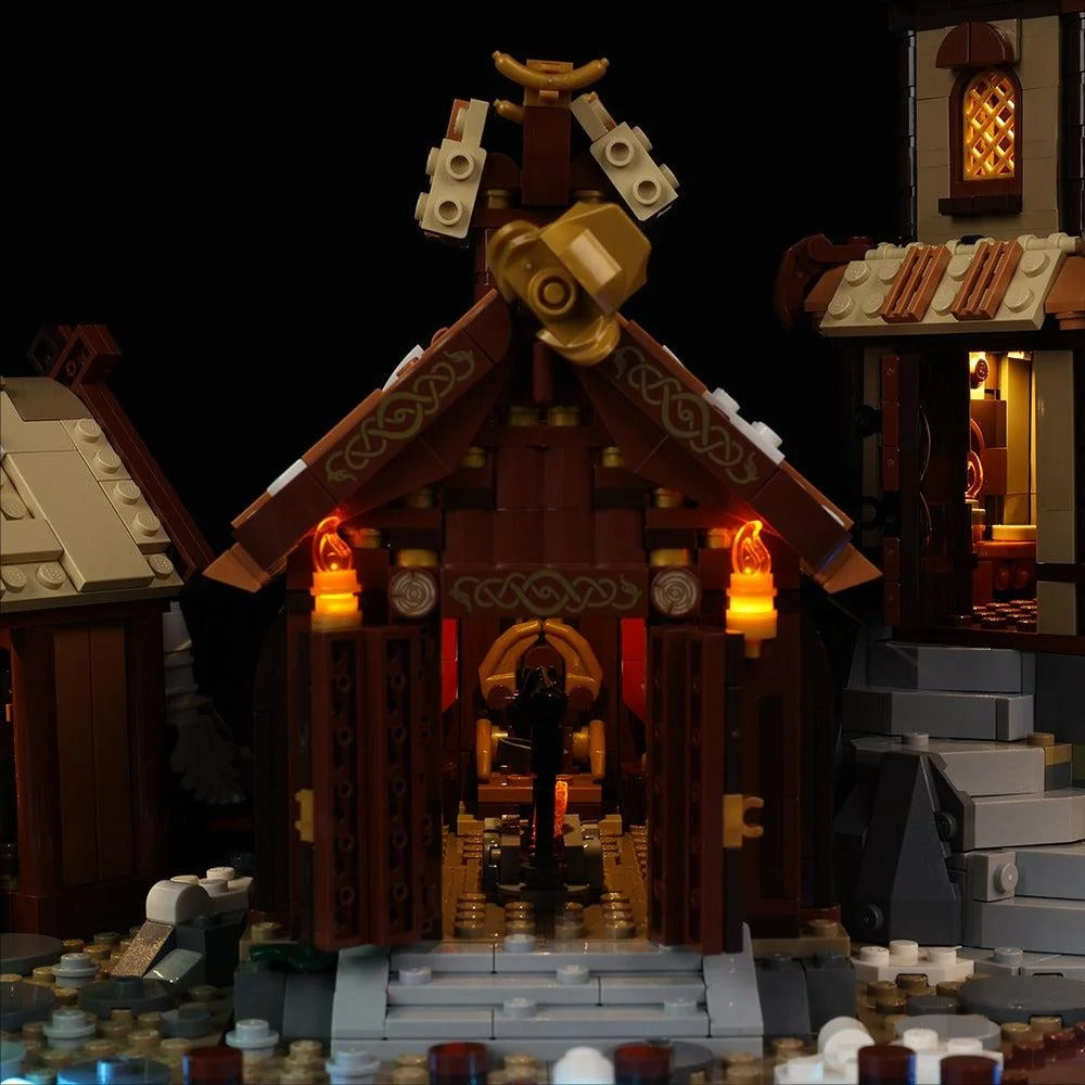 Viking Village 21343 LED Light Kit – Building Block Lighting | Power Brickz™