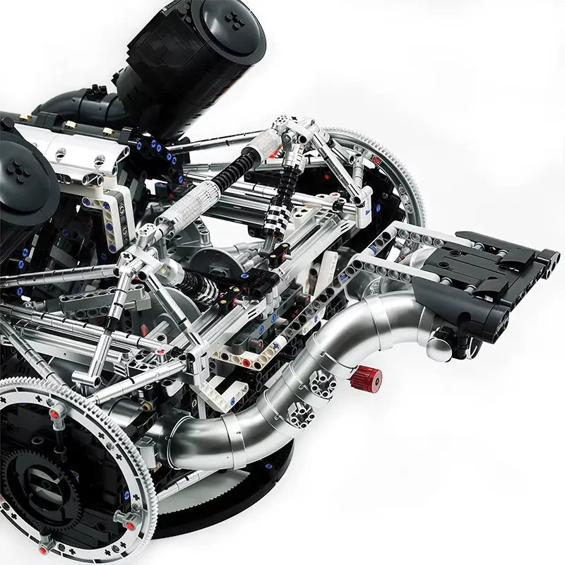 Functional 5L V8 Engine & Powertrain - Building Blocks Set | Power Brickz