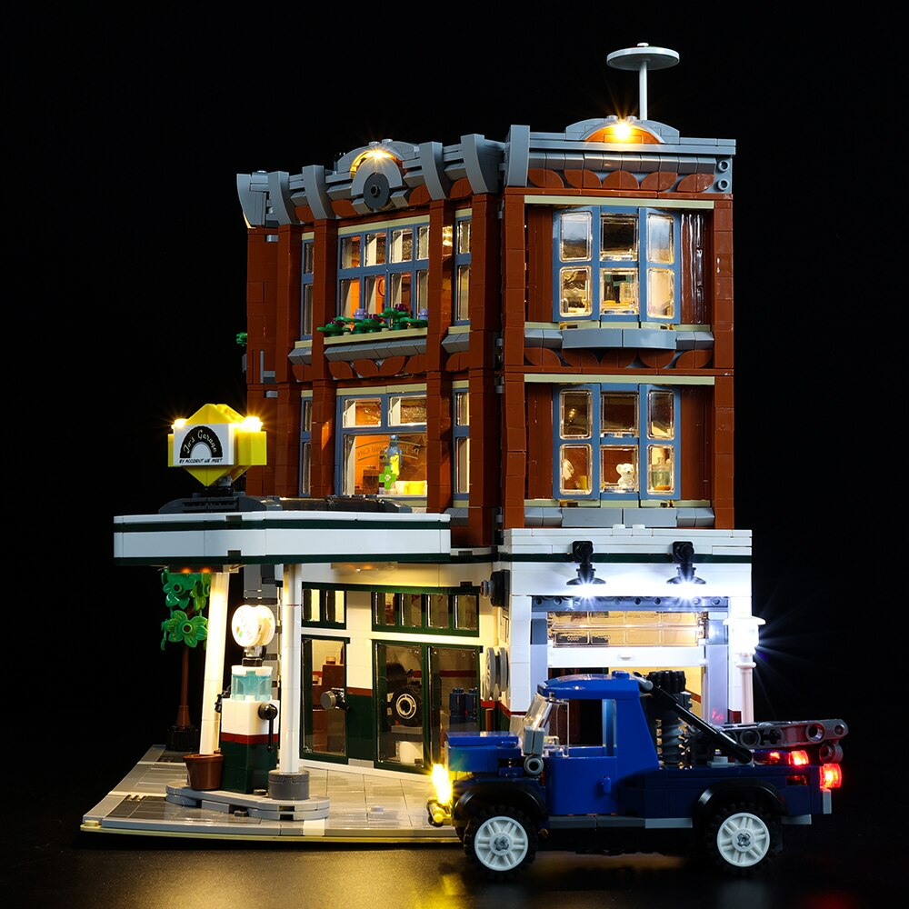 Corner Garage 10264 LED Light Kit – Building Block Lighting | Power Brickz™