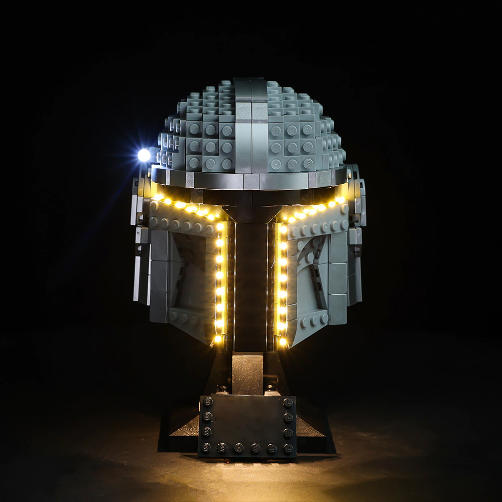 The Mandalorian Helmet 75328 LED Light Kit – Building Block Lighting | Power Brickz™