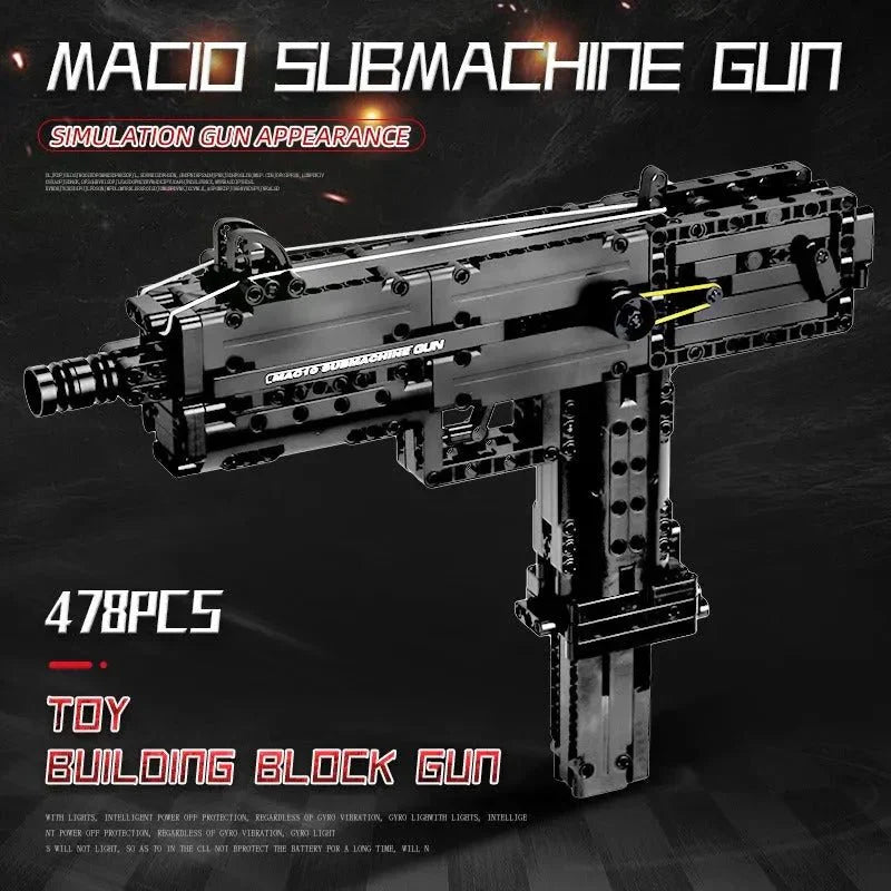 Ingram M10 Sub Machine Gun - Building Set | Power Brickz