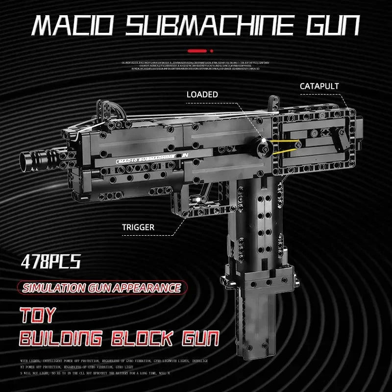 Ingram M10 Sub Machine Gun - Building Set | Power Brickz