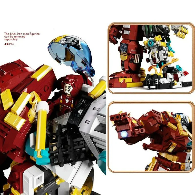 Iron Hero Avengers MK44 Hulkbuster Bricks Toy - Building Set | Power Brickz