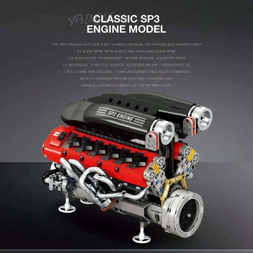 Italian V12 6.5 SP3 Engine | 1240pcs - Power Brickz