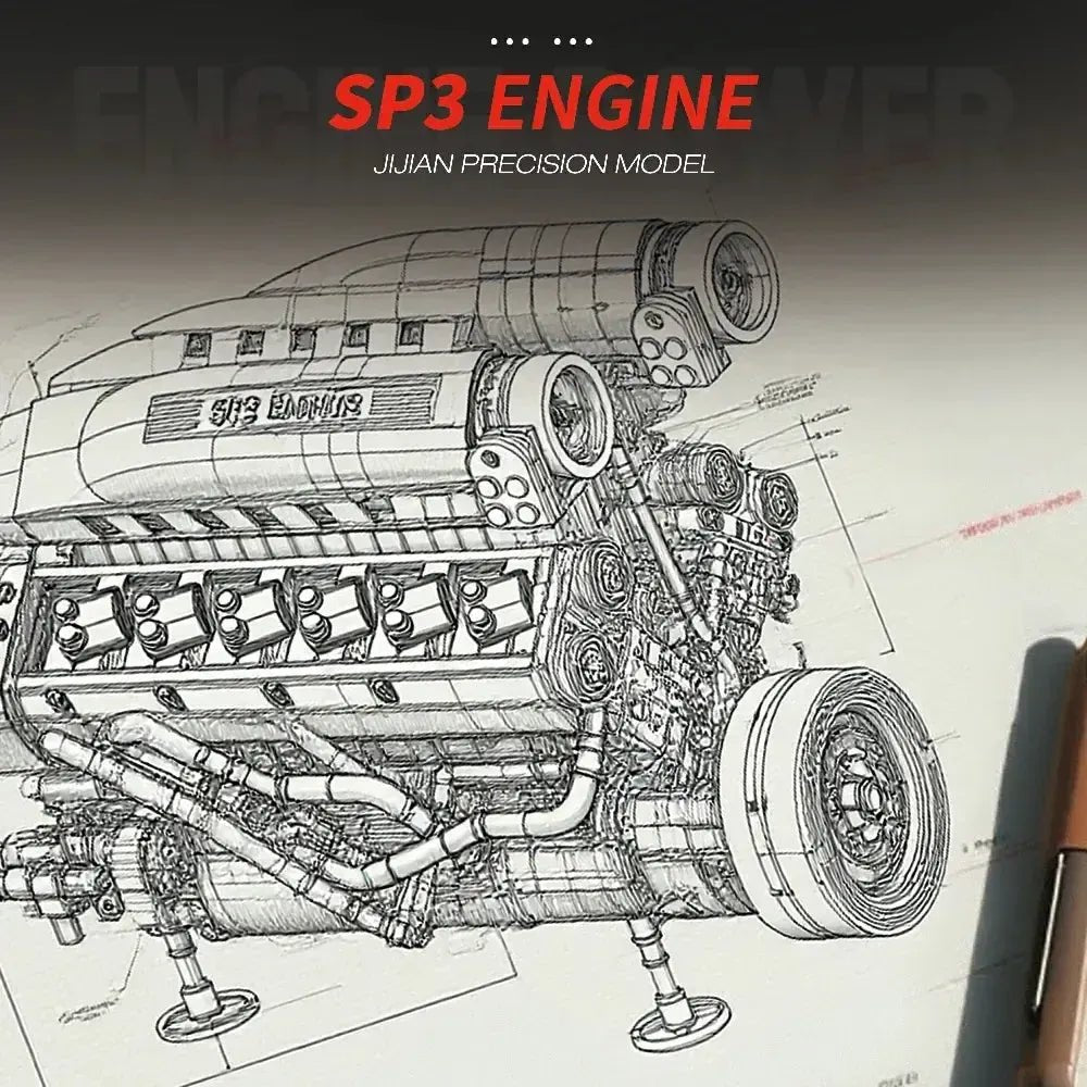 Italian V12 6.5 SP3 Engine | 1240pcs - Power Brickz