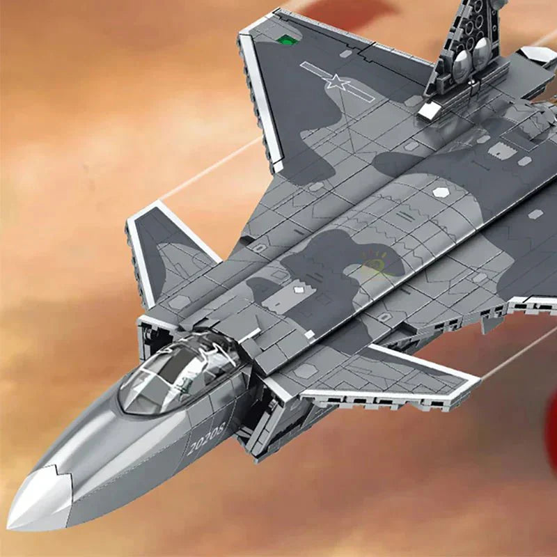 J-20 Fighter Aircraft - Building Set | Power Brickz