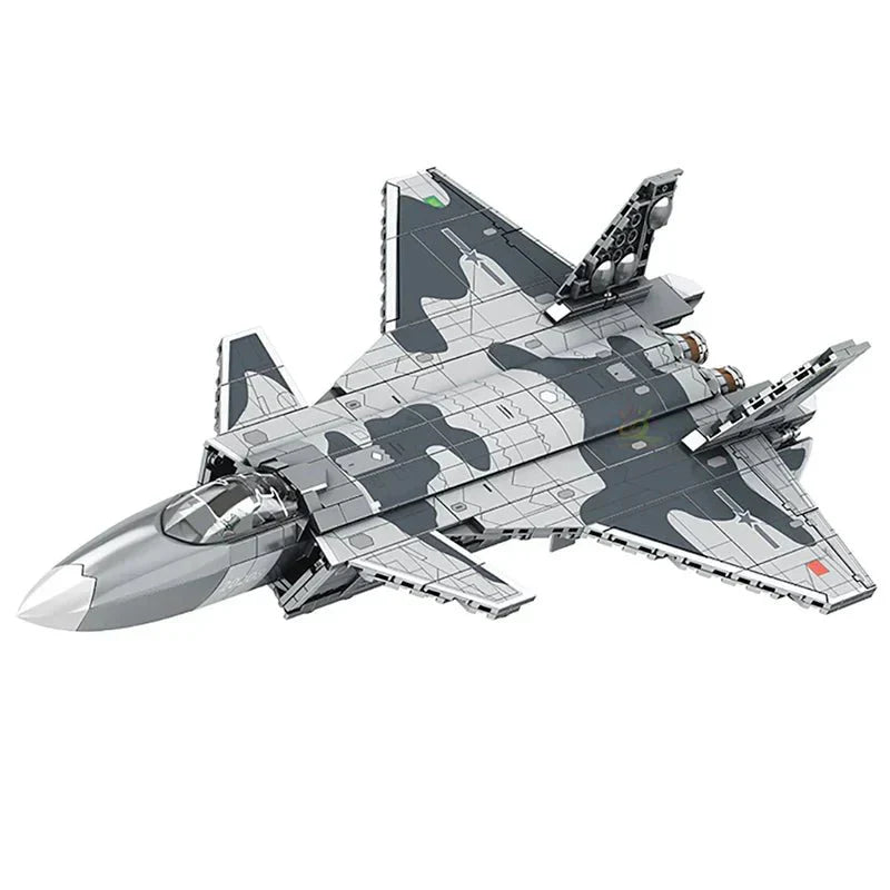 J-20 Fighter Aircraft - Building Set | Power Brickz