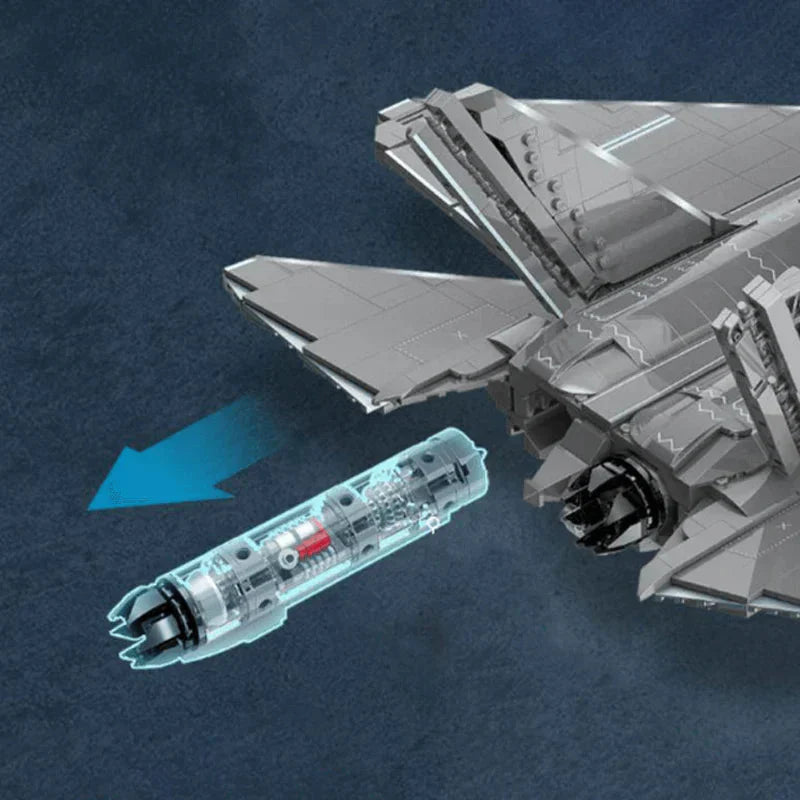 J-35 Stealth Fighter - Building Set | Power Brickz