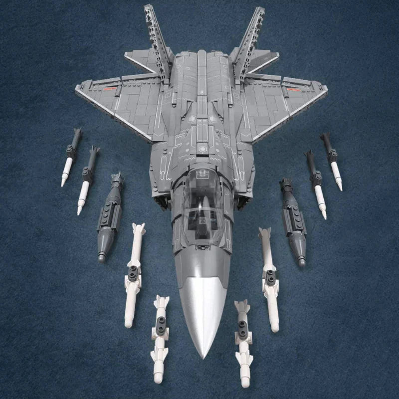 J-35 Stealth Fighter - Building Set | Power Brickz