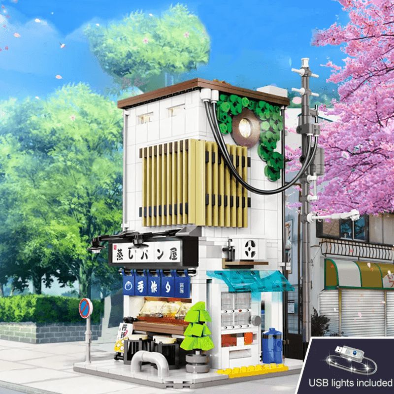 Japanese Steamed Bun House - Building Set | Power Brickz