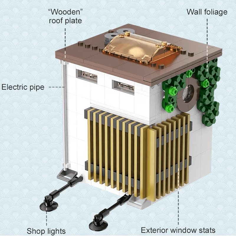 Japanese Steamed Bun House - Building Set | Power Brickz