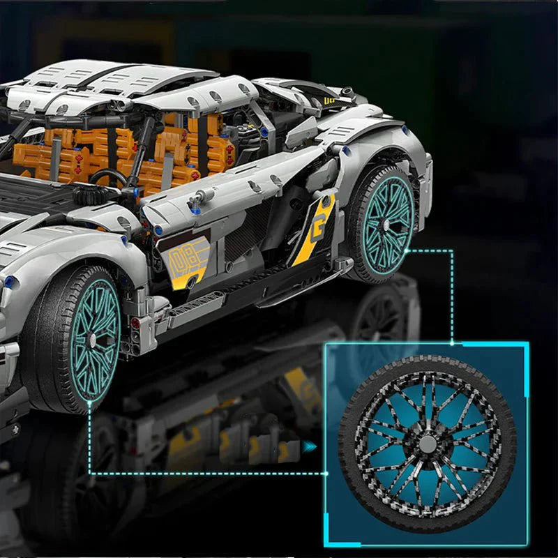 Hybrid Swedish Mega GT Coupe - Building Blocks Set | Power Brickz
