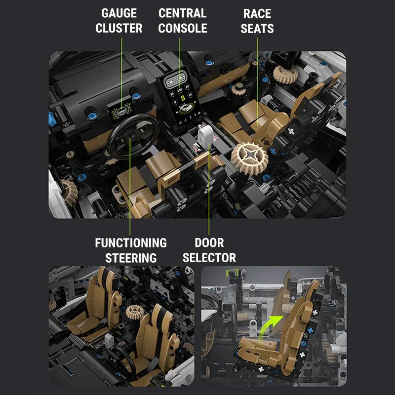 Twin-Turbo Track Hypercar - Building Blocks Set | Power Brickz