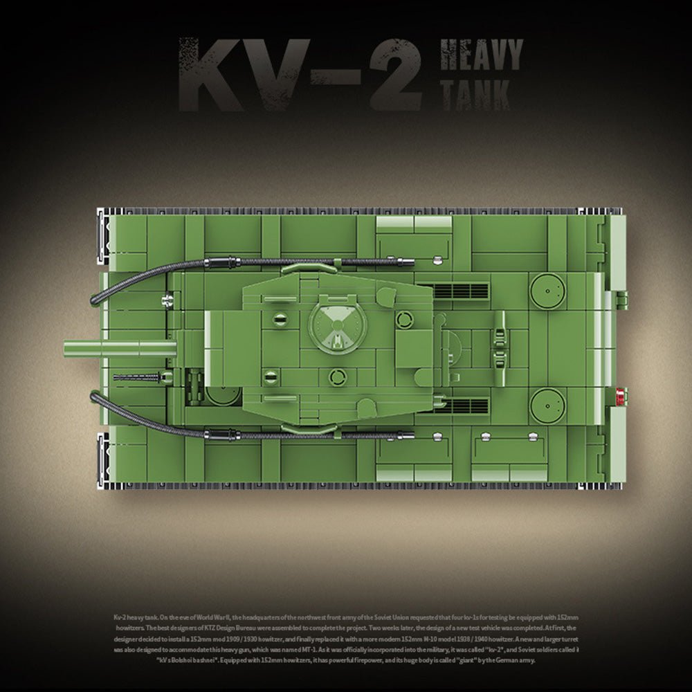 KV-2 Heavy Tank - Building Set | Power Brickz