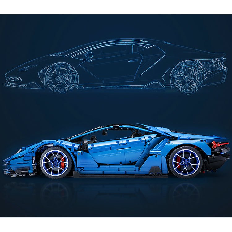 Centenario Blue Hypercar Edition - Building Blocks Set | Power Brickz