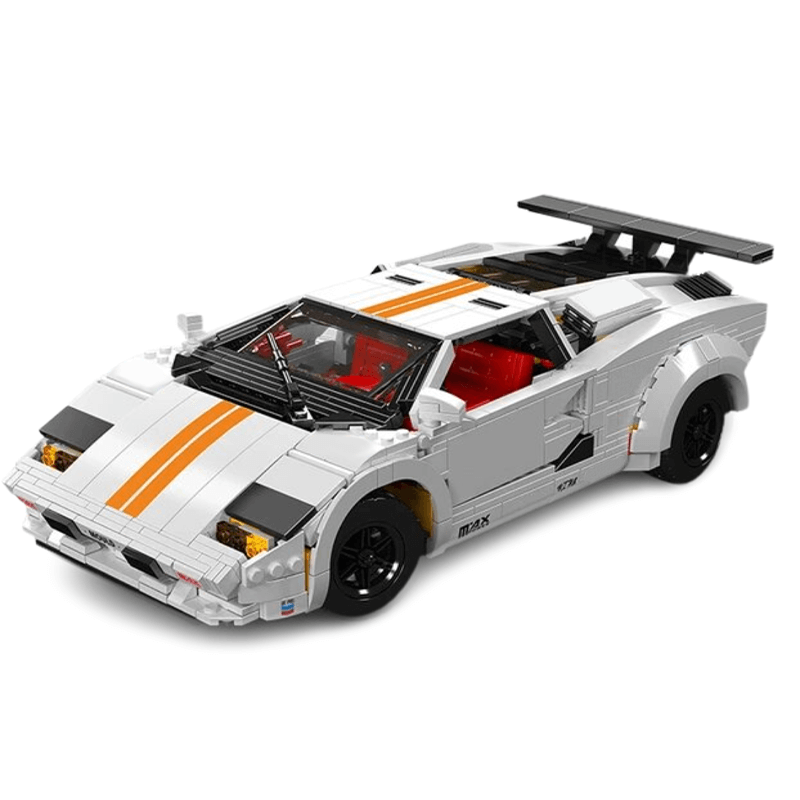 RC Retro Wedge Supercar - Building Blocks Set | Power Brickz