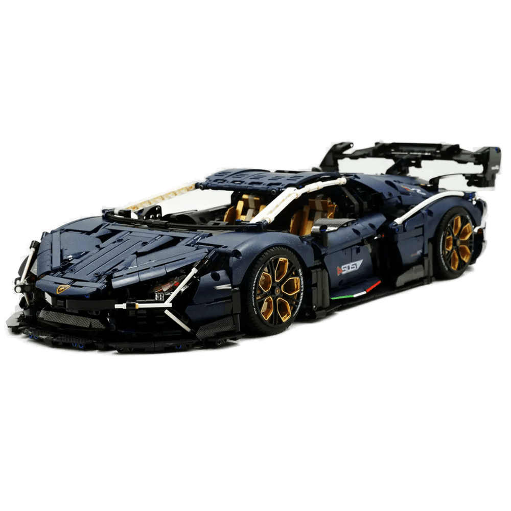 2024 Hybrid V12 Hypercar – brick-built display model made from building blocks