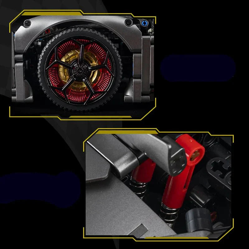 Futuristic Electric Hypercar Concept - Building Blocks Set | Power Brickz