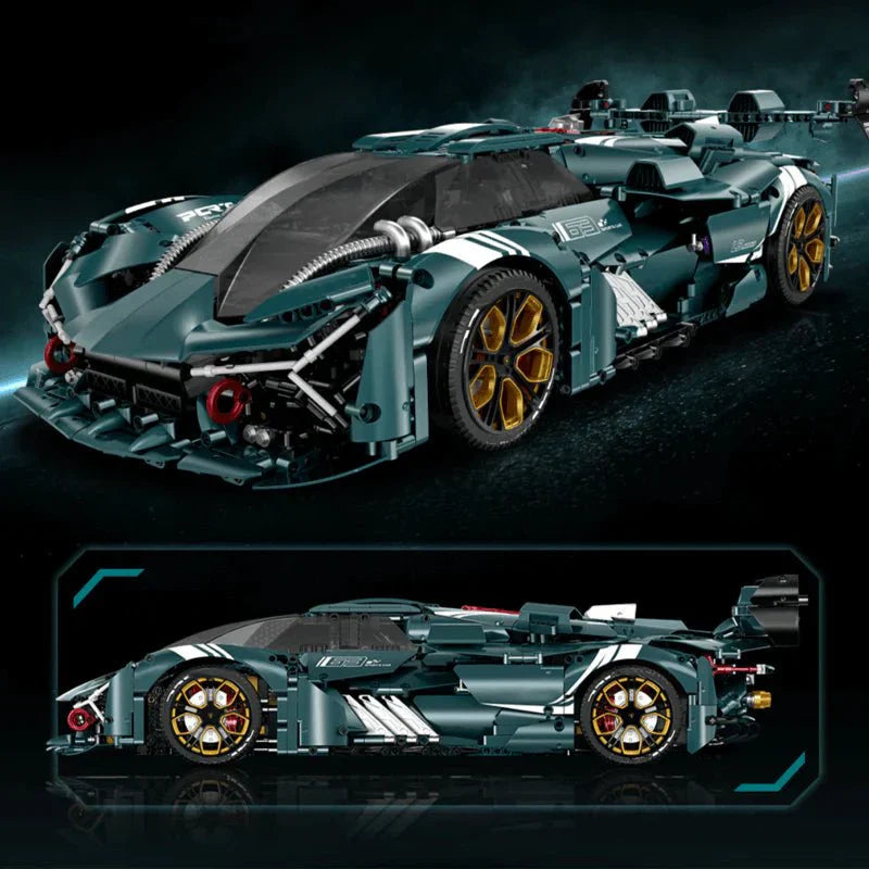 Futuristic Electric Hypercar V2 - Building Blocks Set | Power Brickz