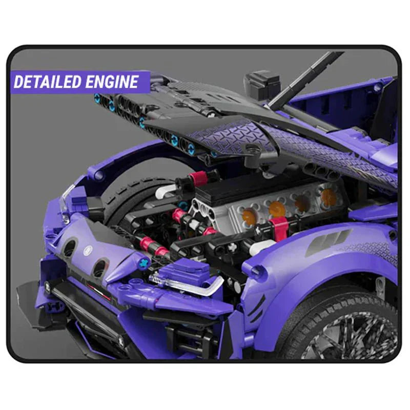 Satin Purple Super SUV - Building Blocks Set | Power Brickz