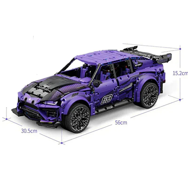 Satin Purple Super SUV - Building Blocks Set | Power Brickz