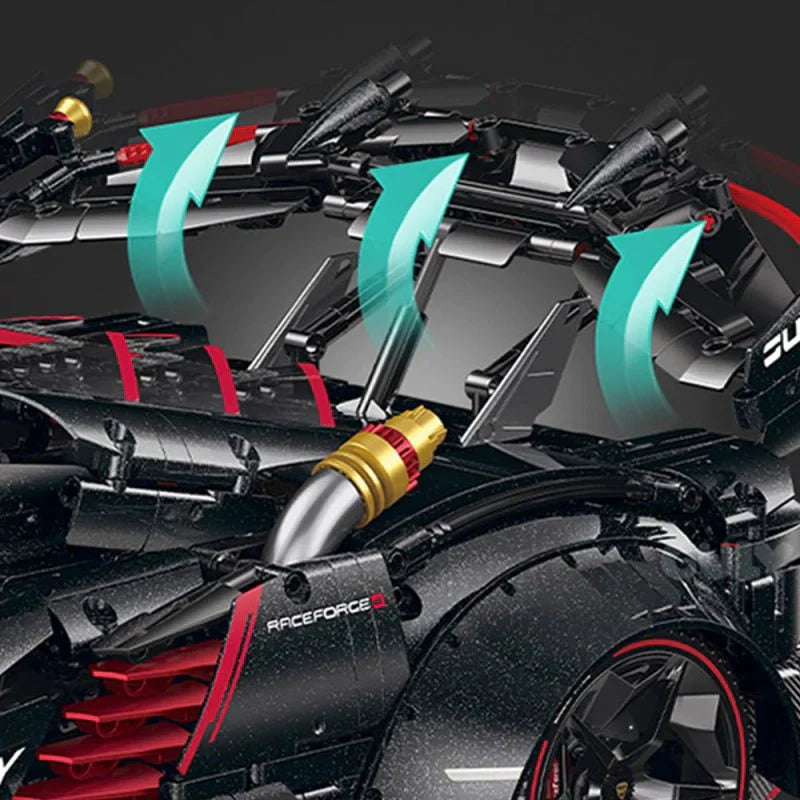 Italian VBlade Hypercar - Building Blocks Set | Power Brickz