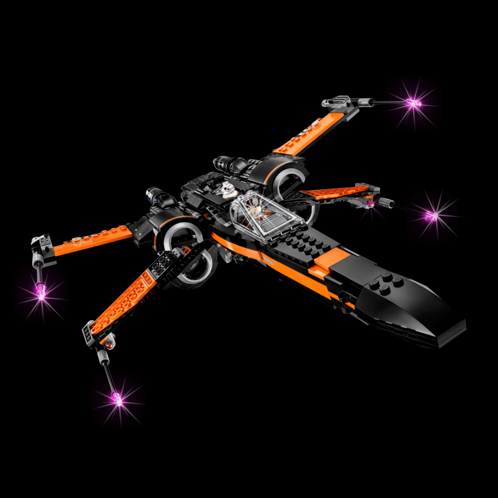 Star Wars Poe's X-Wing Fighter 75102 LED Light Kit – Building Block Lighting | Power Brickz™