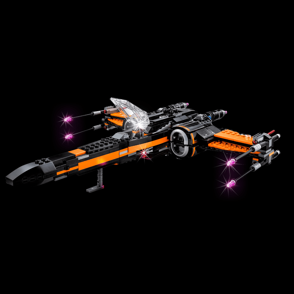 Star Wars Poe's X-Wing Fighter 75102 LED Light Kit – Building Block Lighting | Power Brickz™