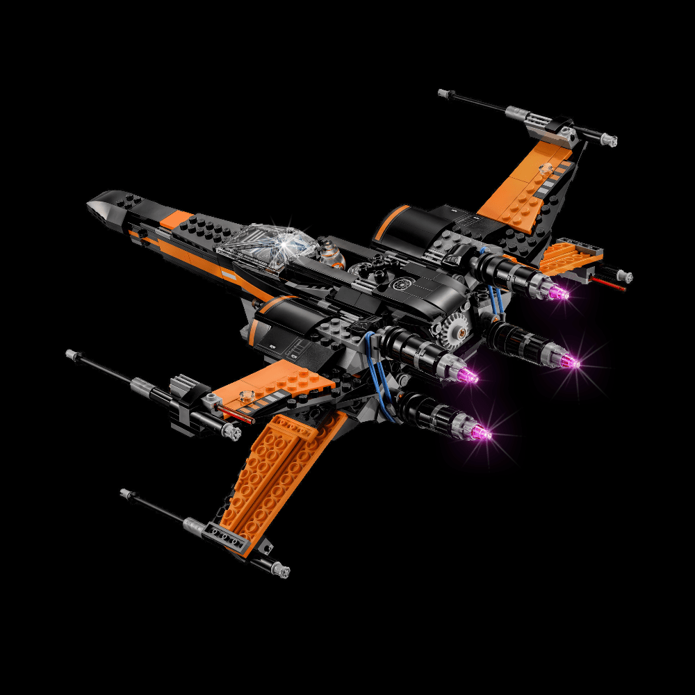 Star Wars Poe's X-Wing Fighter 75102 LED Light Kit – Building Block Lighting | Power Brickz™