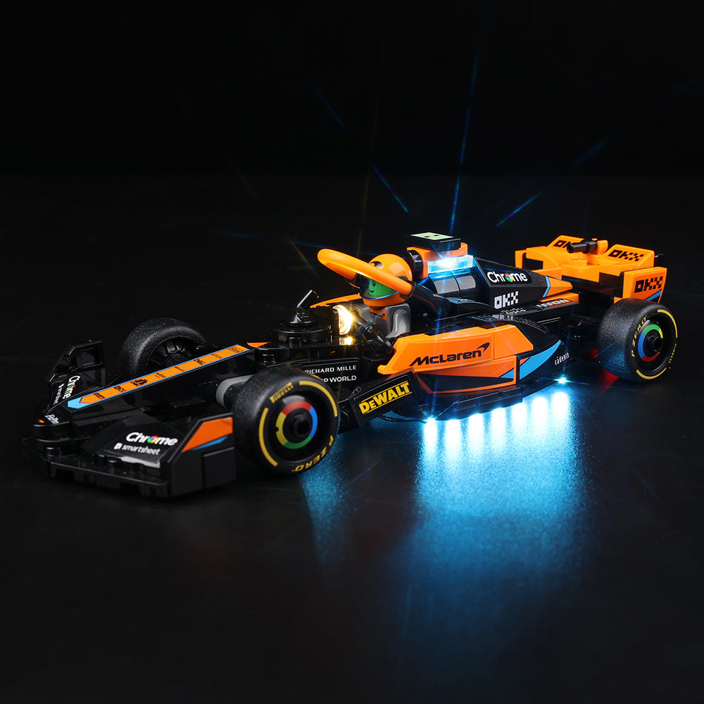 2023 Mclaren Formula 1 Race Car 76919 LED Light Kit – Building Block Lighting | Power Brickz™