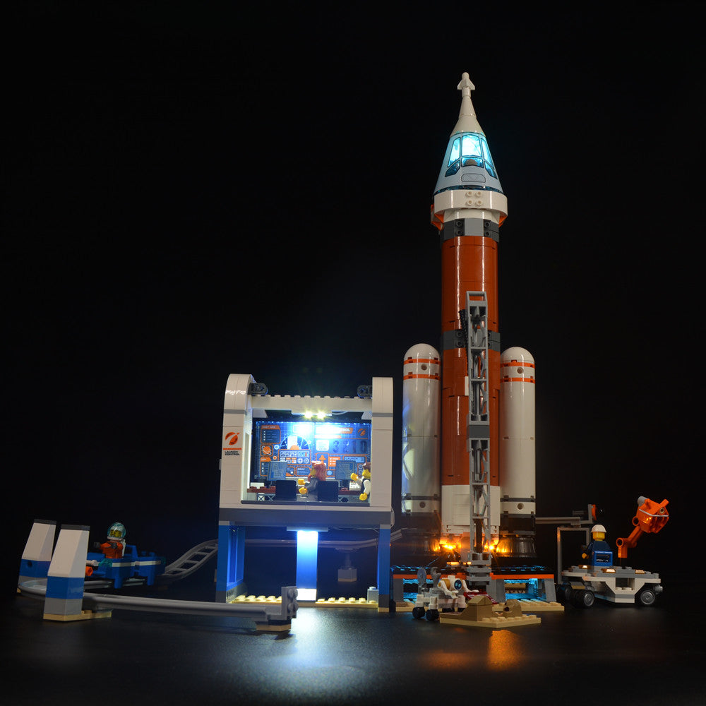 Deep Space Rocket And Launch Control 60228 LED Light Kit – Building Block Lighting | Power Brickz™