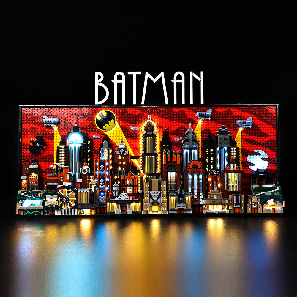 Batman: The Animated Series Gotham City 76271 LED Light Kit – Building Block Lighting | Power Brickz™