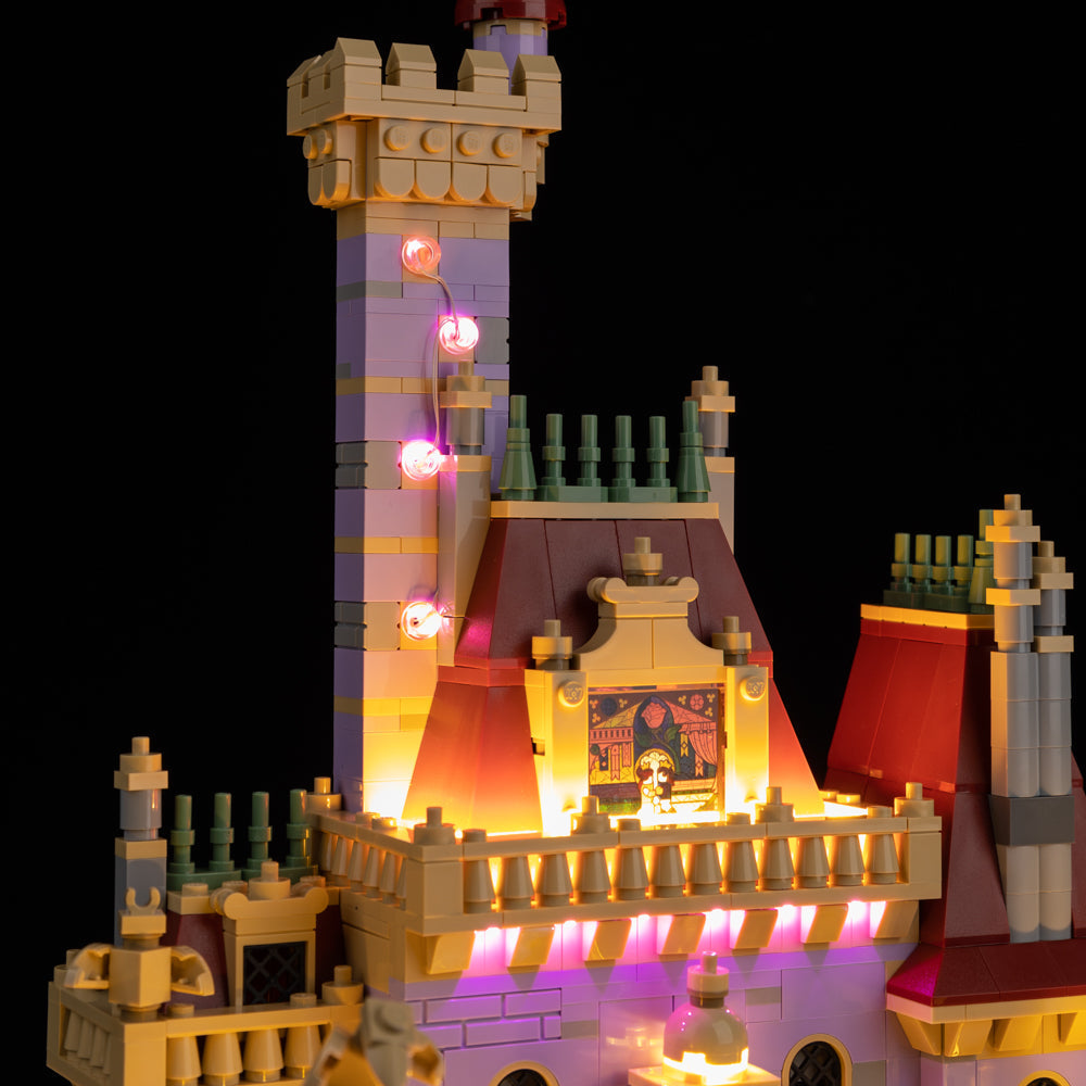 Beauty And The Beast Castle 43263 LED Light Kit – Building Block Lighting | Power Brickz™