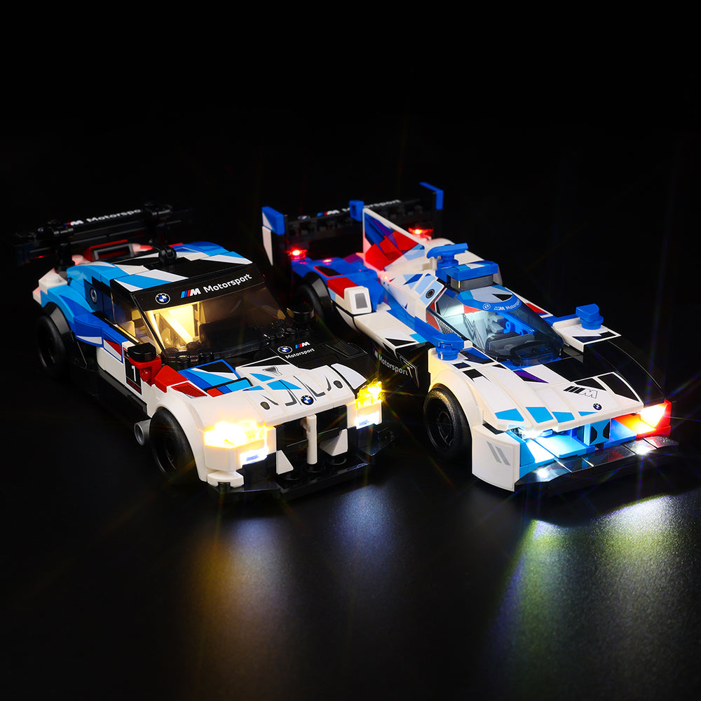 BMW M4 GT3 & BMW M Hybrid V8 Race Cars 76922 LED Light Kit – Building Block Lighting | Power Brickz™