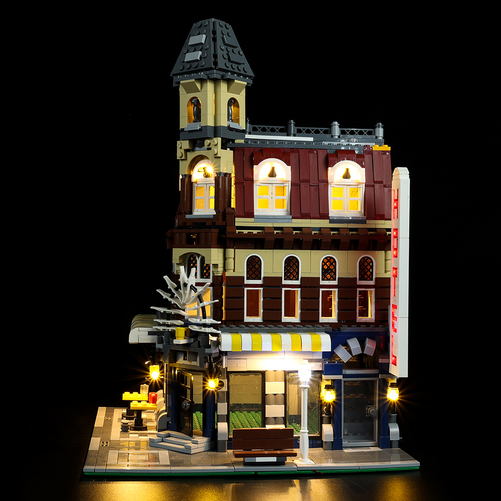 Cafe Corner 10182 LED Light Kit – Building Block Lighting | Power Brickz™
