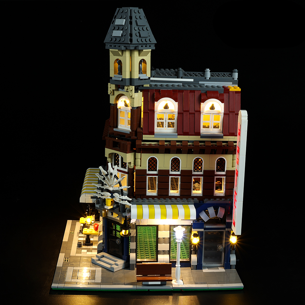 Cafe Corner 10182 LED Light Kit – Building Block Lighting | Power Brickz™