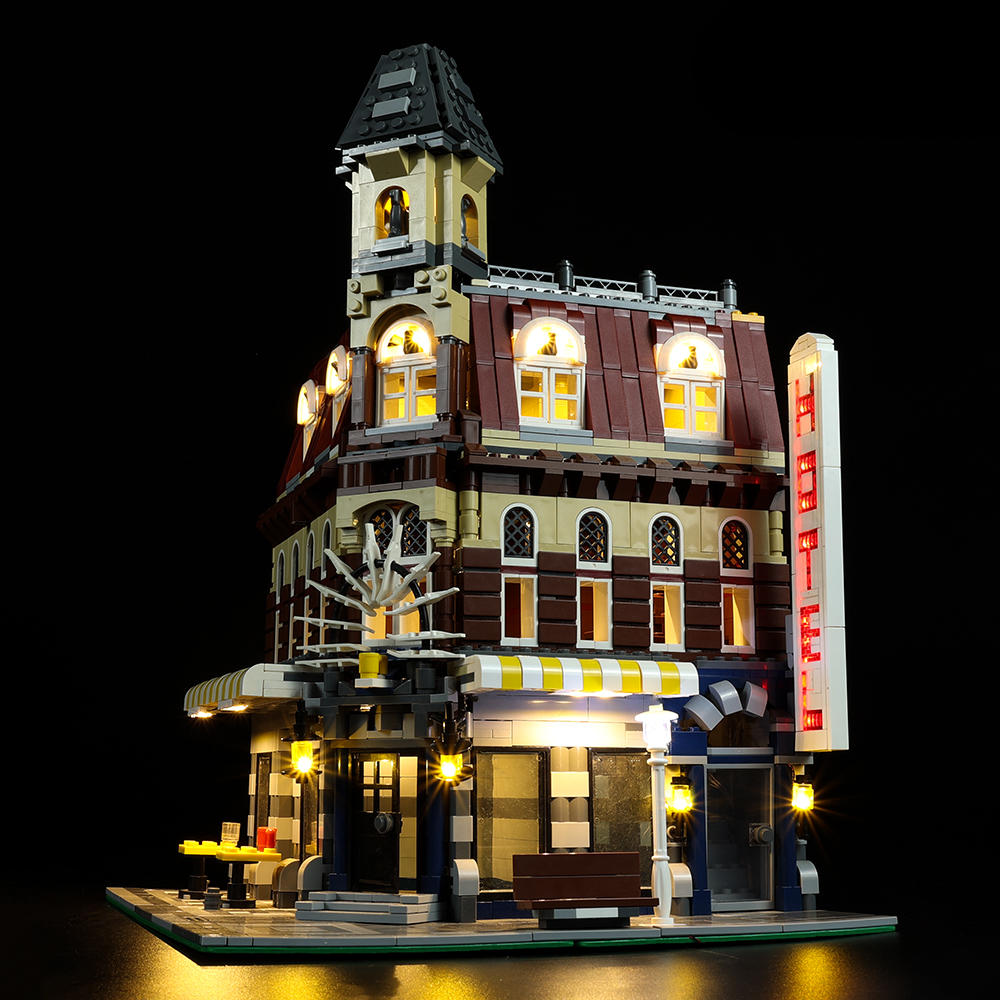 Cafe Corner 10182 LED Light Kit – Building Block Lighting | Power Brickz™