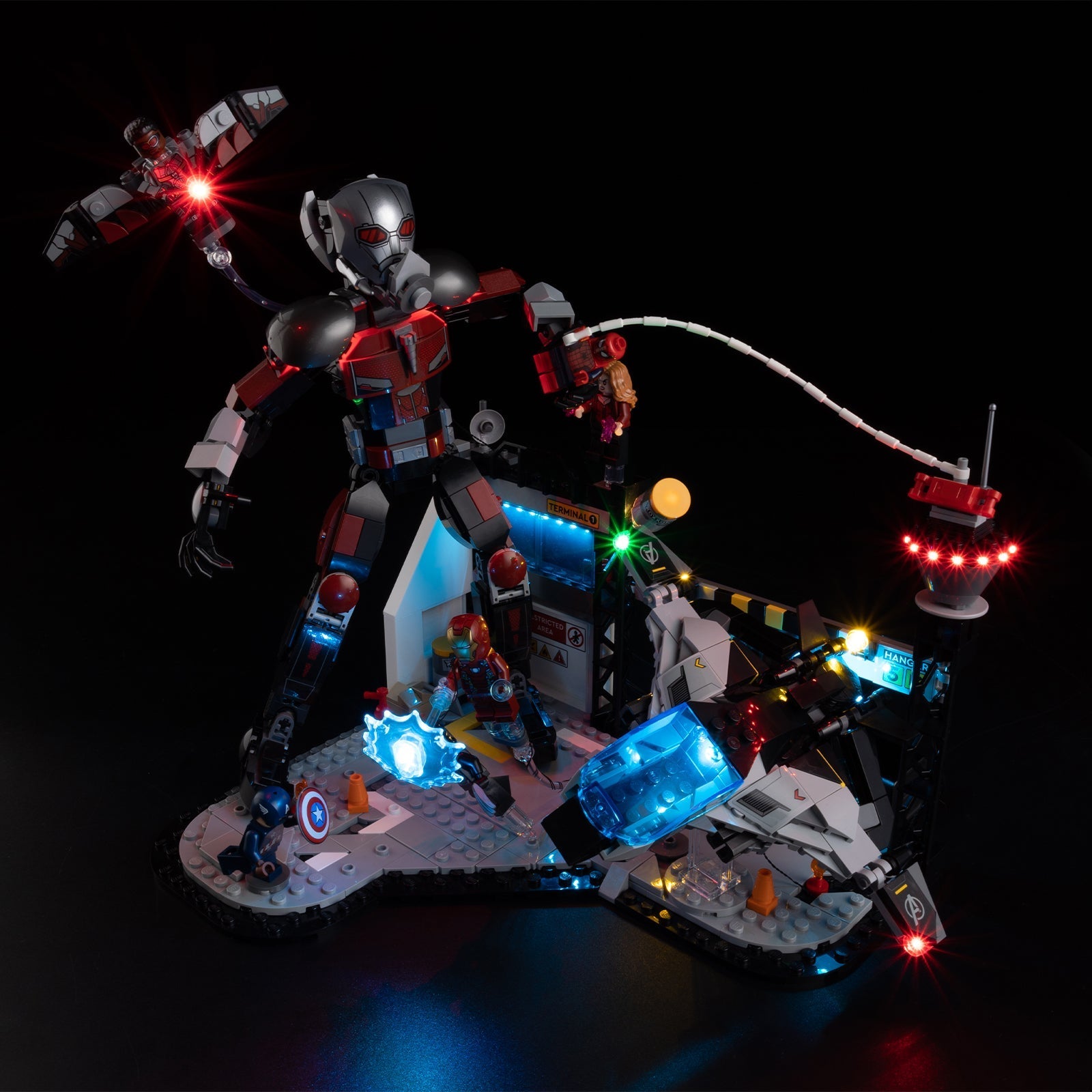 Captain America: Civil War Action Battle 76314 LED Light Kit – Building Block Lighting | Power Brickz™