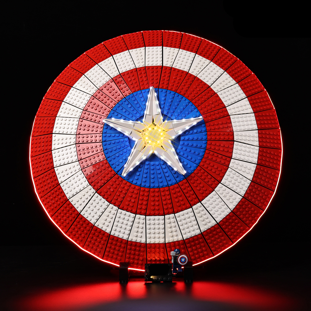 Captain America's Shield 76262 LED Light Kit – Building Block Lighting | Power Brickz™