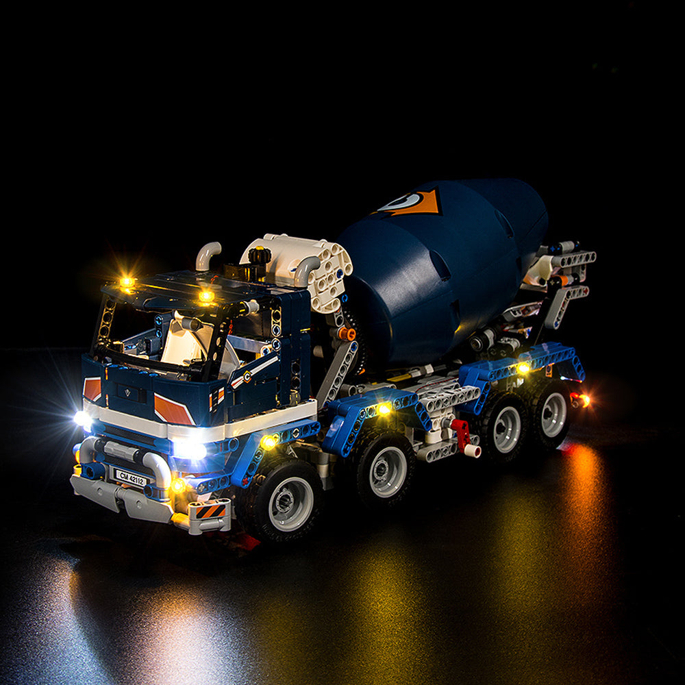 Concrete Mixer Truck 42112 LED Light Kit – Building Block Lighting | Power Brickz™