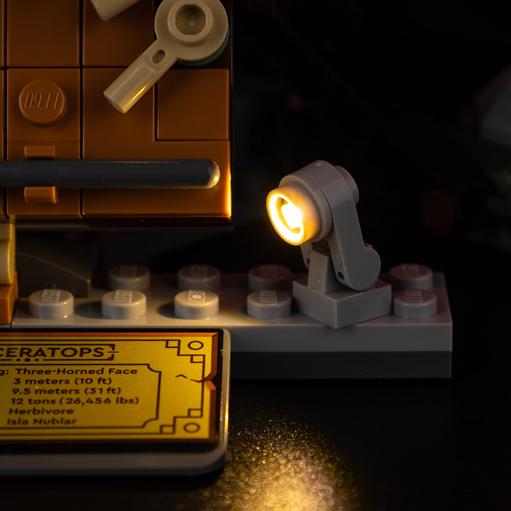 Dinosaur Fossils: Triceratops Skull 76969 LED Light Kit – Building Block Lighting | Power Brickz™