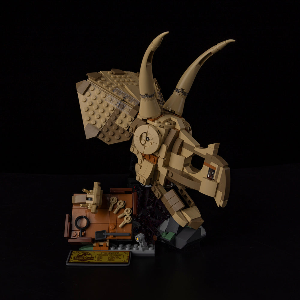 Dinosaur Fossils: Triceratops Skull 76969 LED Light Kit – Building Block Lighting | Power Brickz™