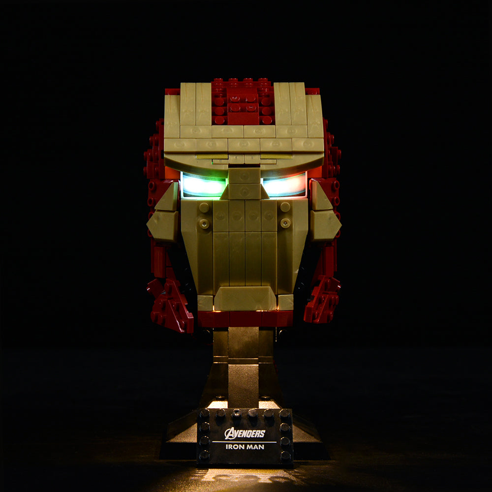 Iron Man Helmet 76165 LED Light Kit – Building Block Lighting | Power Brickz™