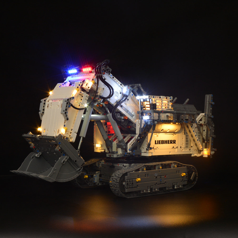 Liebherr R 9800 Excavator 42100 LED Light Kit – Building Block Lighting | Power Brickz™