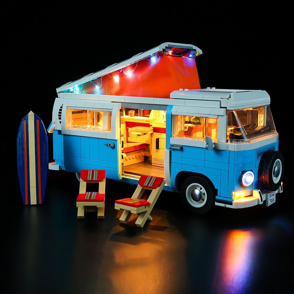 Volkswagen T2 Camper Van 10279 LED Light Kit – Building Block Lighting | Power Brickz™