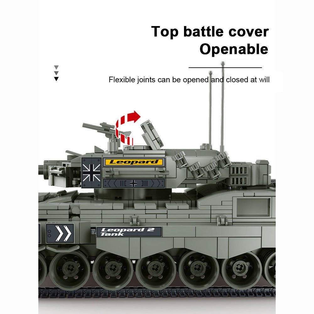 Leopard 2 Main Battle Tank - Building Set | Power Brickz
