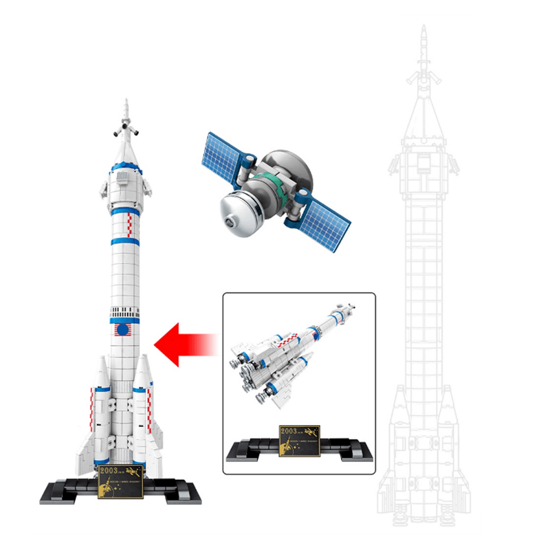 Long March 2F Launch Vehicle - Building Set | Power Brickz