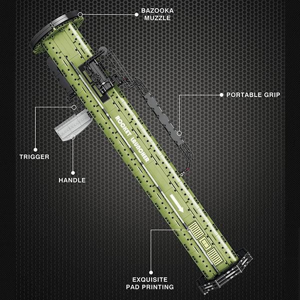 M136 AT-4 Anti Tank Grenade Launcher - Building Set | Power Brickz